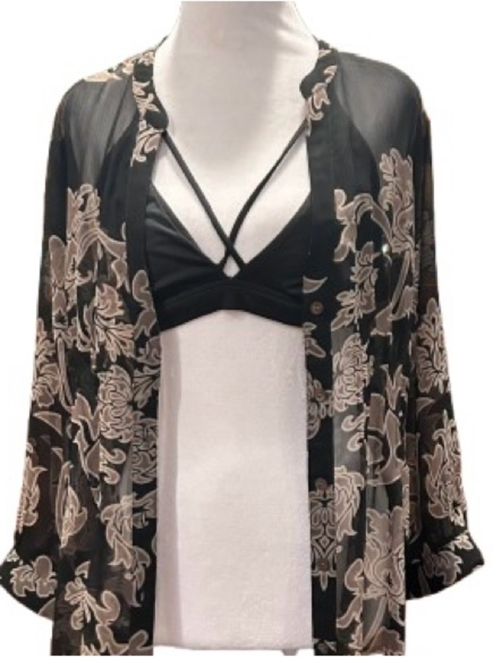 Whimsigoth Sheer Duster Tunic XL Soft Surroundings High Low Fairy Grunge Top
